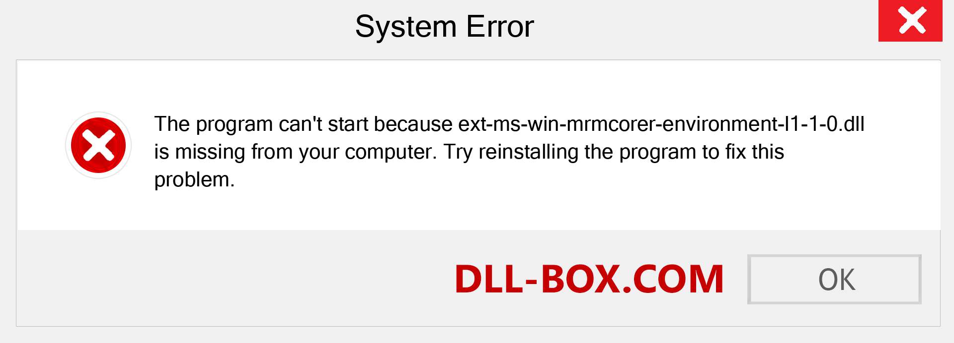  ext-ms-win-mrmcorer-environment-l1-1-0.dll file is missing?. Download for Windows 7, 8, 10 - Fix  ext-ms-win-mrmcorer-environment-l1-1-0 dll Missing Error on Windows, photos, images